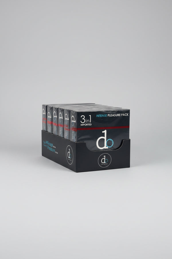 DO 3-in-1 Condoms – Pack of 18 | Ribbed, Dotted & Delay for Intense Pleasure