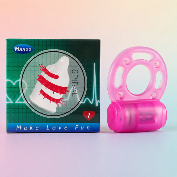 Couple's Intimacy Combo |  1 Mango Spiral Spike 1  Vibrating Ring