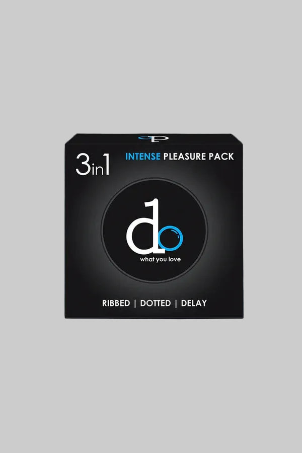 DO 3 in 1 Condoms - 3 Ribbed Dotted Delay Condoms